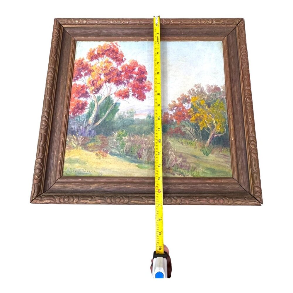 Autumn Fall Leaves Landscape Oil Painting Bessie Cooke Original Framed Artwork - Picture 8 of 9